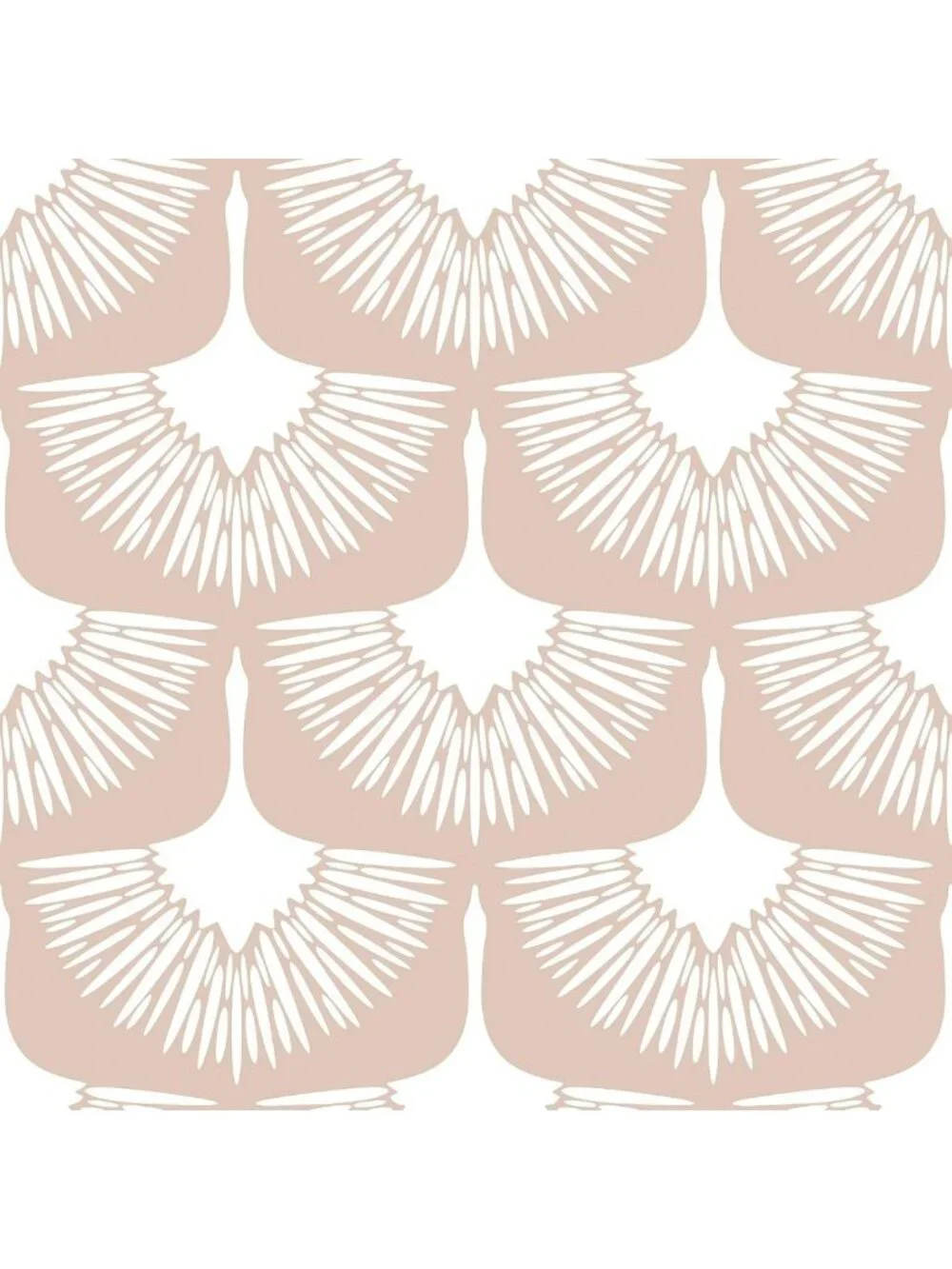 Modern Boho Pink Peel and Stick Wallpaper - Art Deco Crane Design, Renter